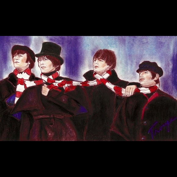 BEATLES ‘HELP’ 8 X 12 PRINT BY CONNIE TROUPE - Picture 1 of 1